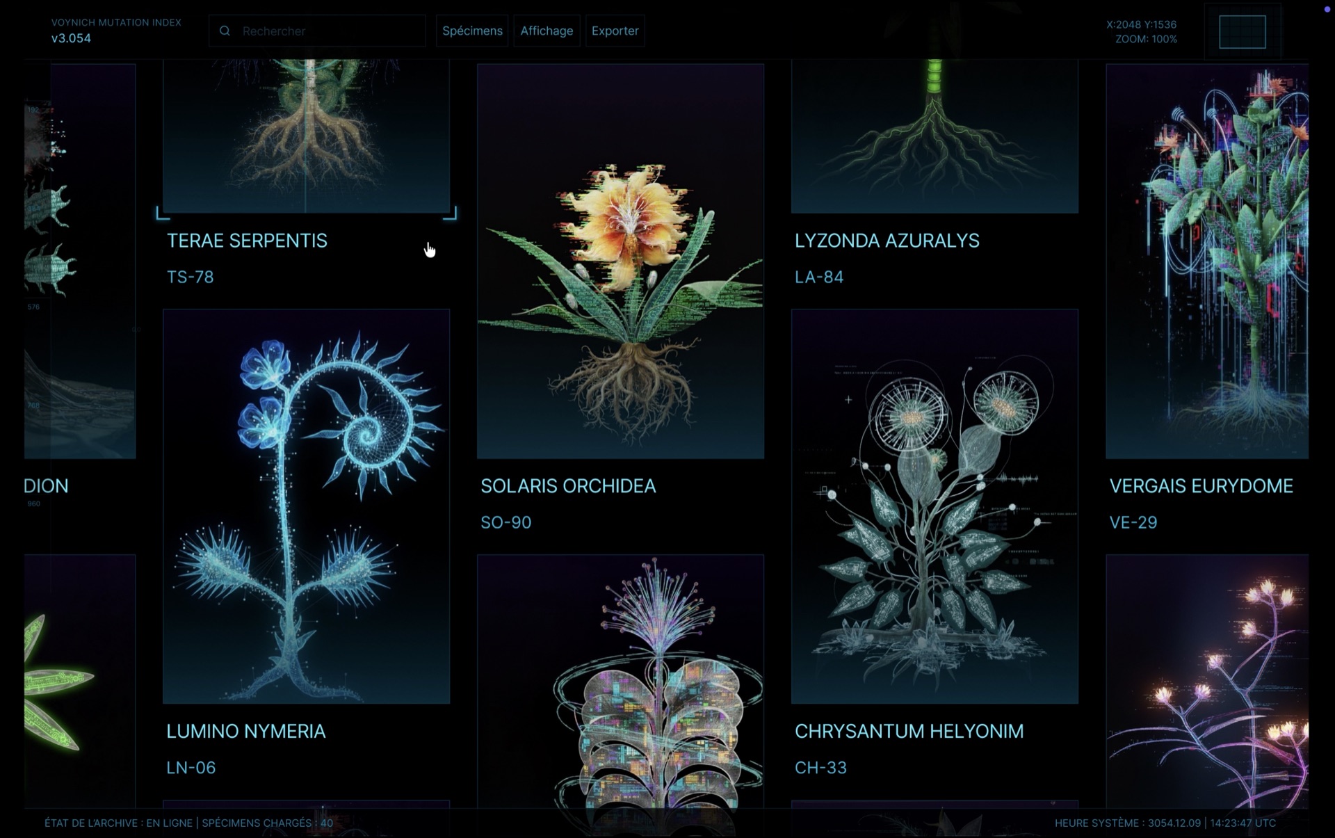 Mutations Voynich 3054